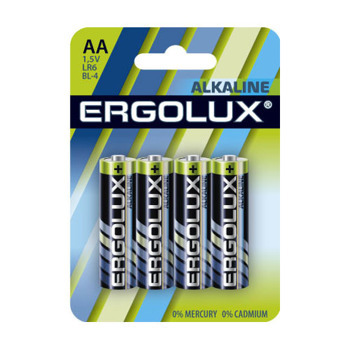 Ergolux Alkaline BL4 LR6 (LR6 BL-4, батарейка,1.5В)