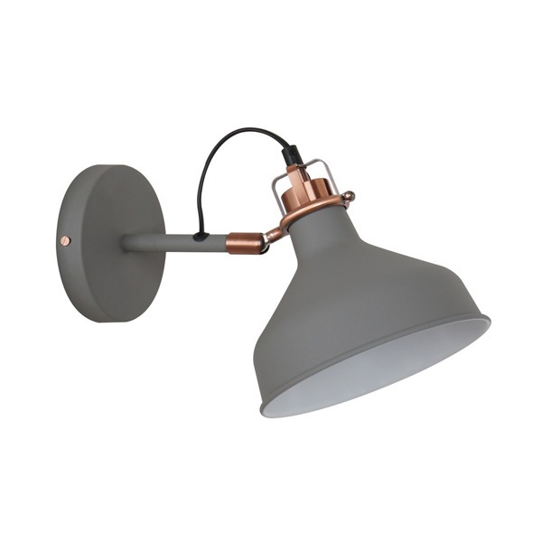 Camelion WML-425  C73  Cерый + медь (Светильник настенный Amsterdam,1х E27, 40Вт, 230В, металл)