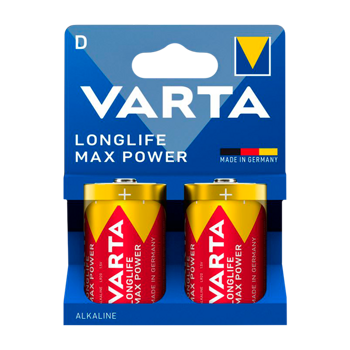 Батарейка Varta LONGLIFE MAX POWER (MAX TECH) LR20 D BL2 Alkaline 1.5V (4720) (2/12/60)