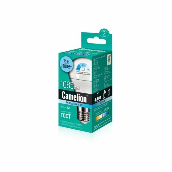 Camelion LED13-A60/SDB/E27 (Эл.лампа светодиодная со ступенчатым изменением яркости 13Вт 220В)